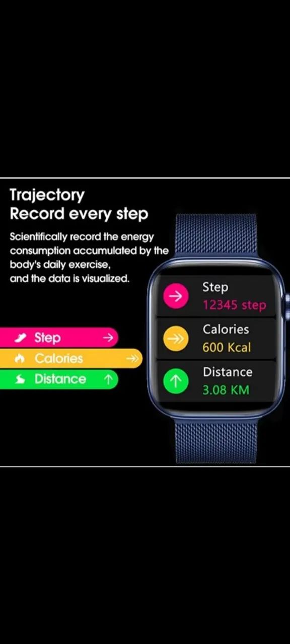 Smartwatch Watch X Mini com 7 pulseiras - Foto 4