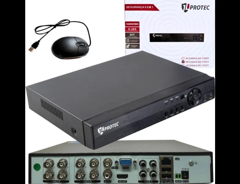 Dvr 8 Canais Gravador Segurança Hd 1080p Jl Protec