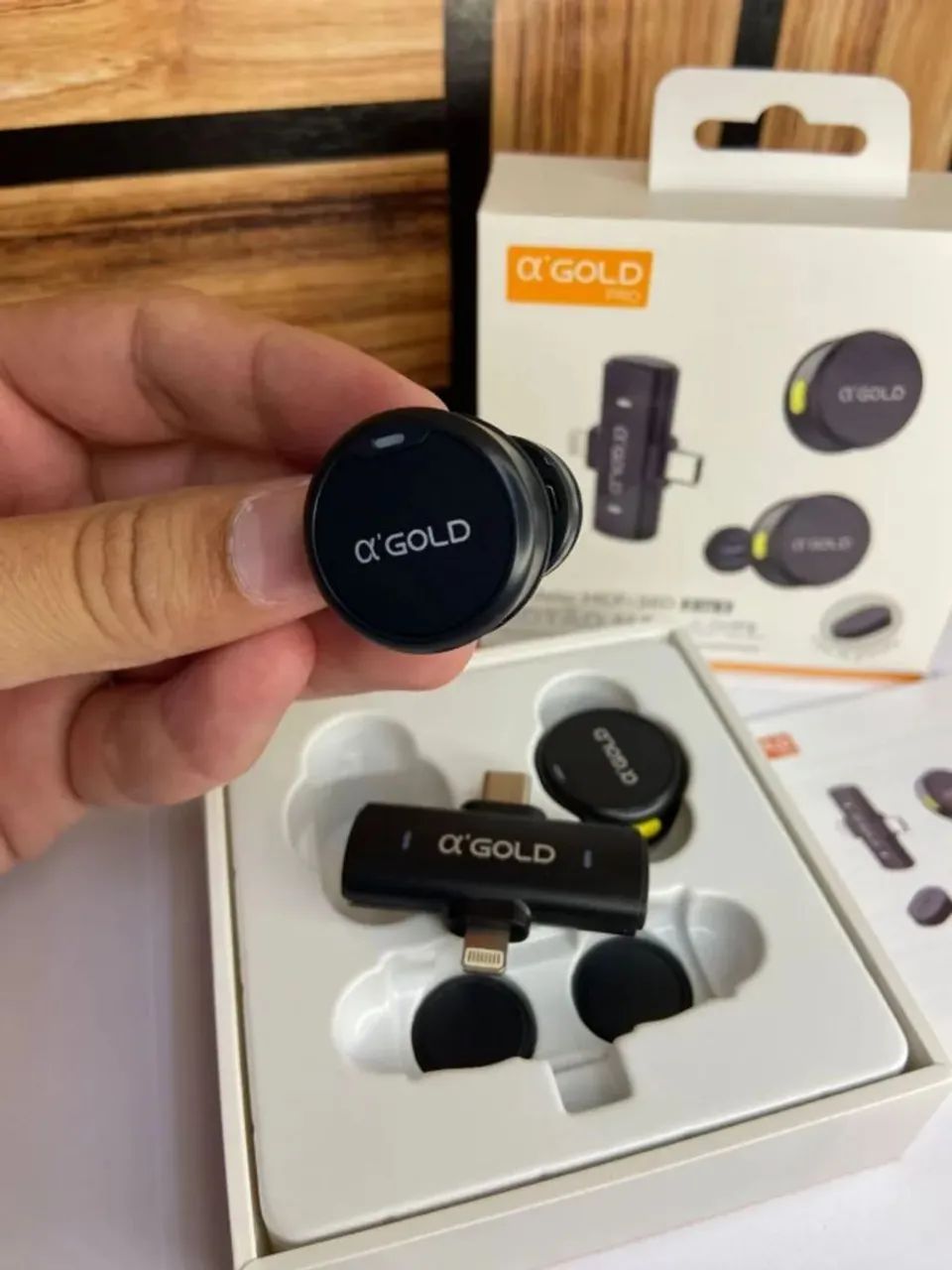 microfone de lapela sem fio da marca A'GOLD original  - Foto 4