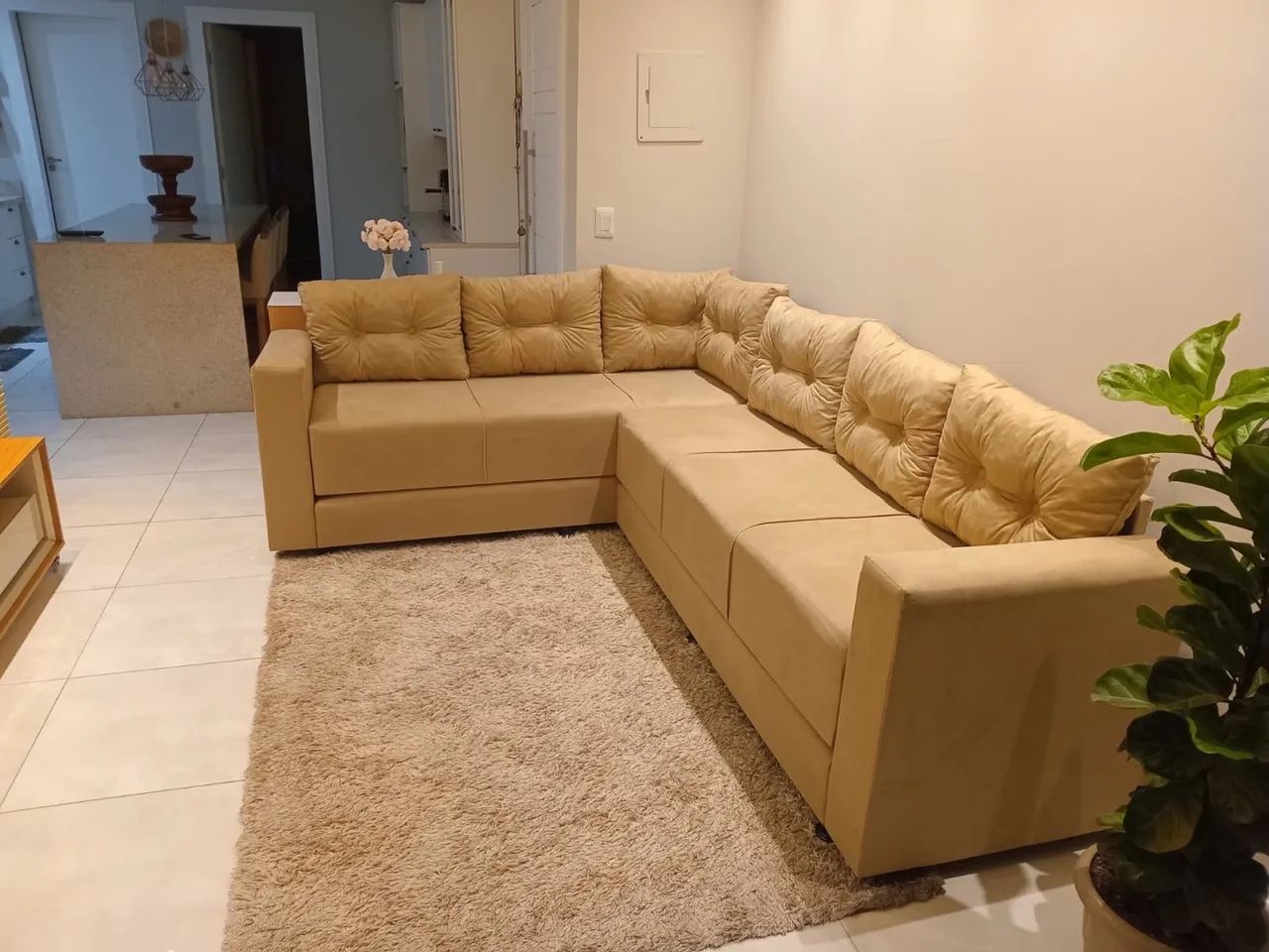 Sofá de canto Jaspe com braços Cores diversas por encomenda pague na entrega  - Foto 5