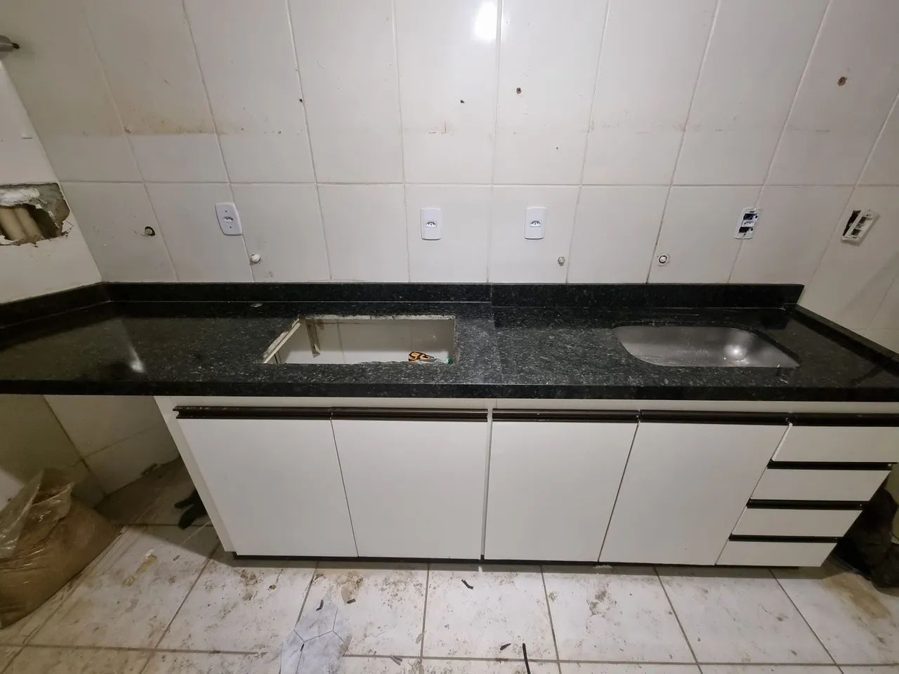 Bancada de Mármore Verde Ubatuba 3,10m