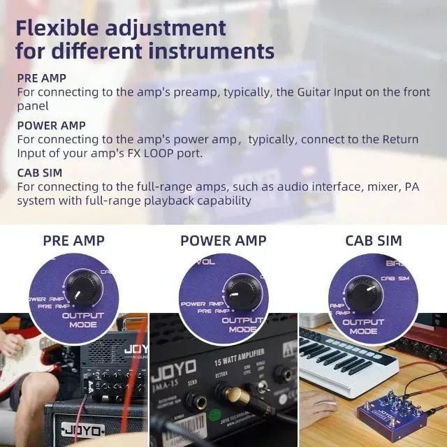 Pedal Joyo Chopper-Z Distorção e Simulador Amp/Gabinete NOVO SEM