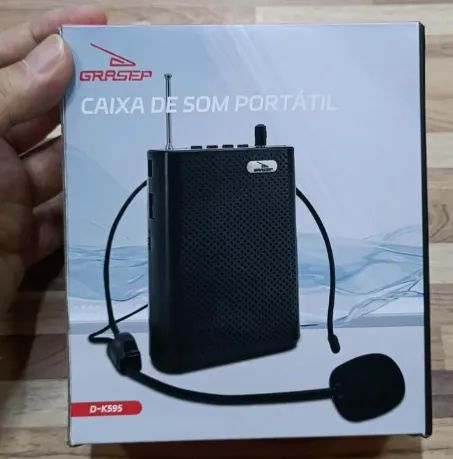 Kit Professor Aparelho Amplificador de Voz Megafone Grasep D-K595 Potente Sala De Aula - Foto 2
