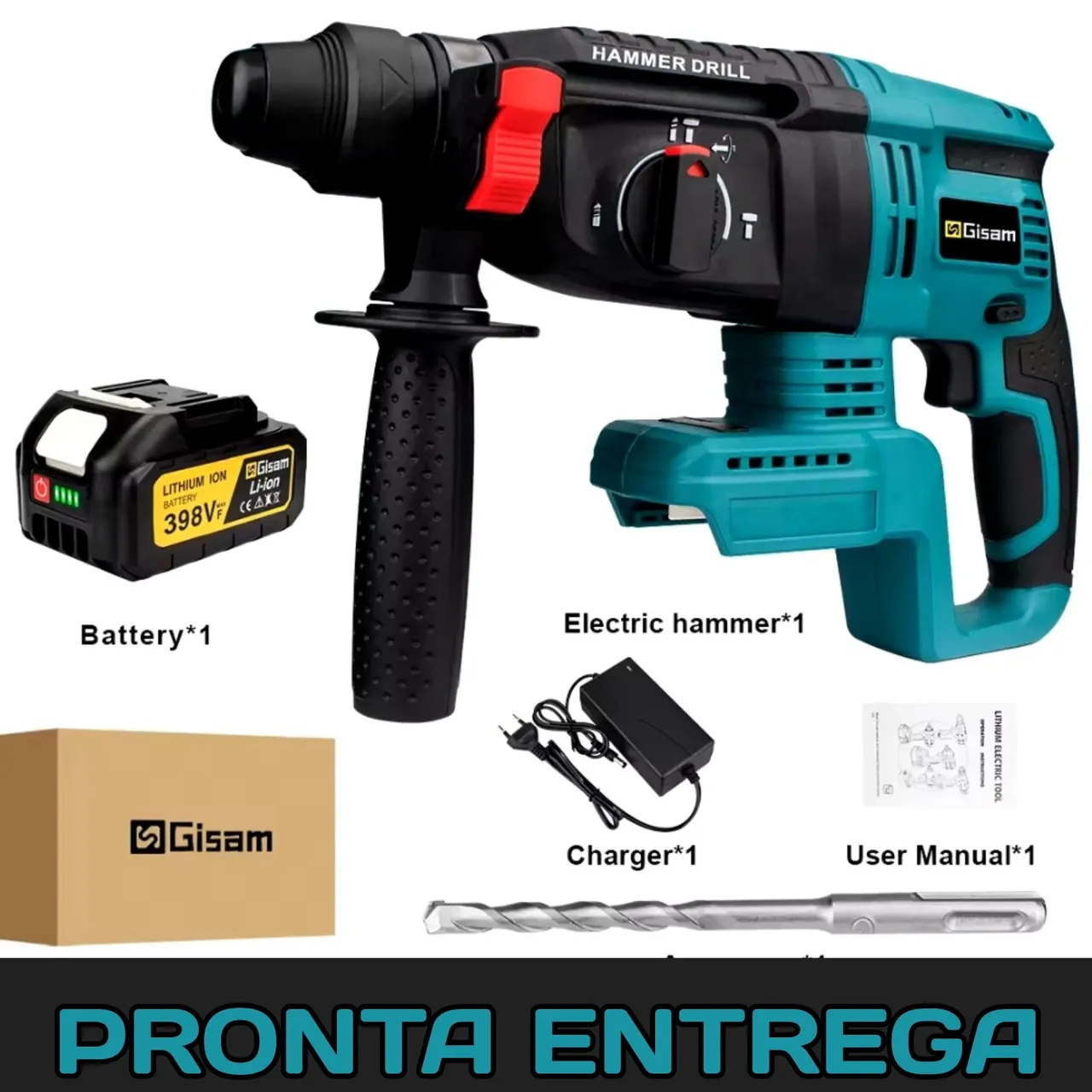 MARTELETE ROMPEDOR A BATERIA 800W* + MALETA