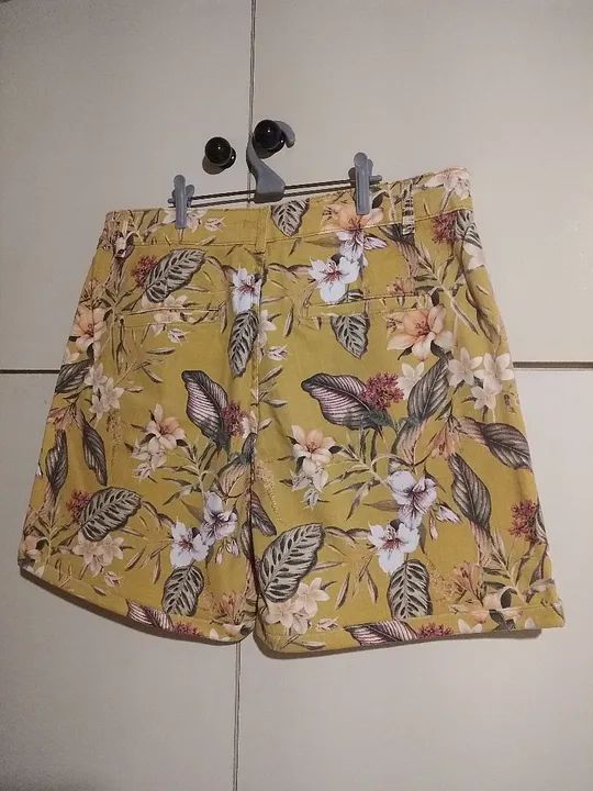 Shorts Floral Amarelo - Foto 2