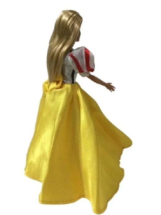 Vestido Para Boneca Barbie Branca De Neve Ler Anuncio - Foto 3