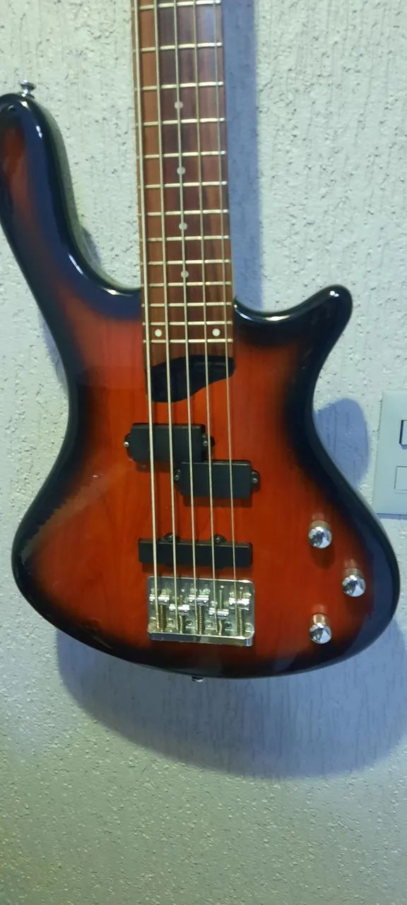 Hiper barato excelente baixo washburn 5 cordas e amplificador ...