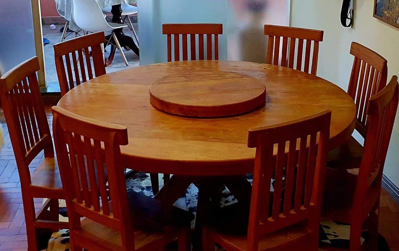 Rustic Pink Peroba Round Table 150cm64520807017601123