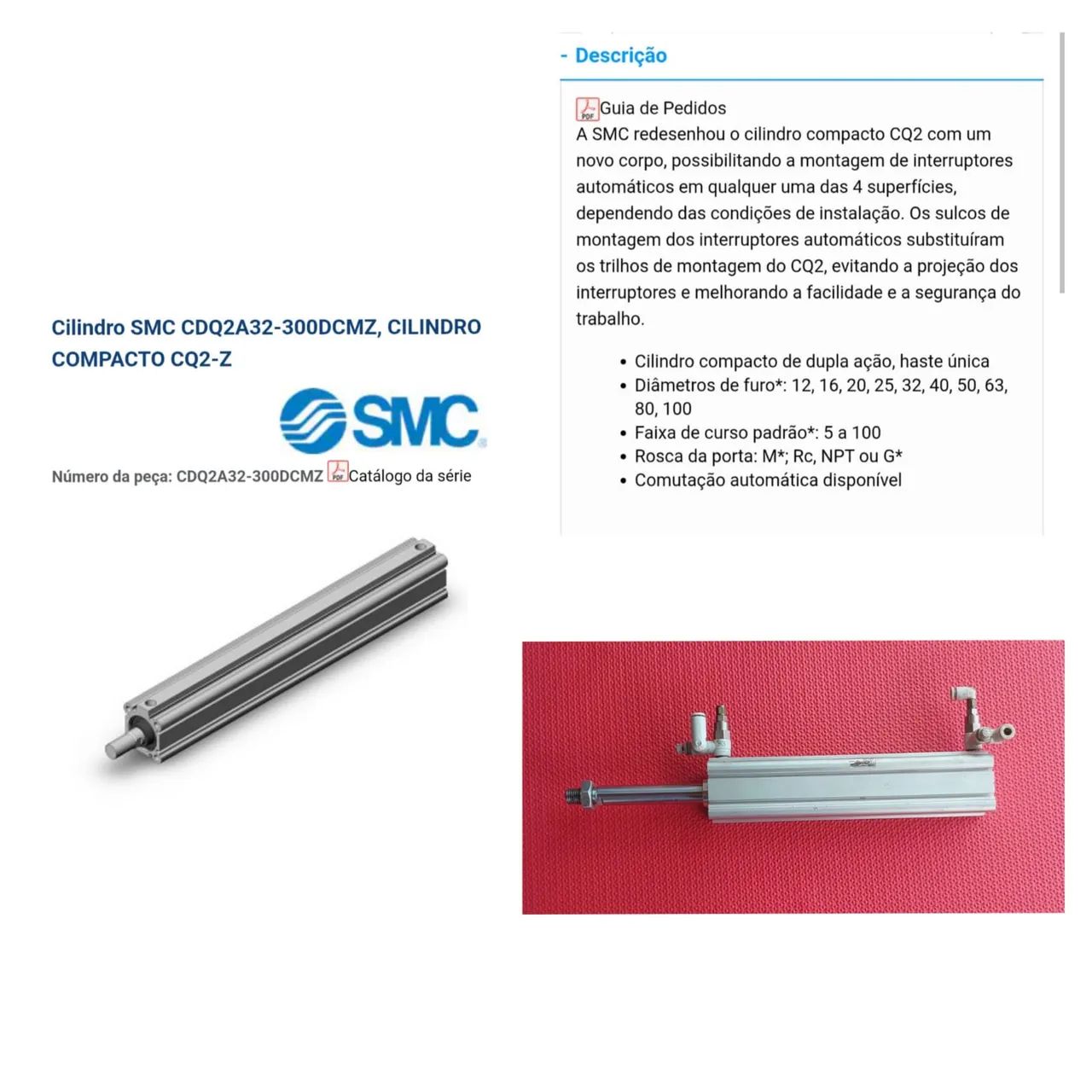 Cilindro pneumático pra torno automático  - Foto 4