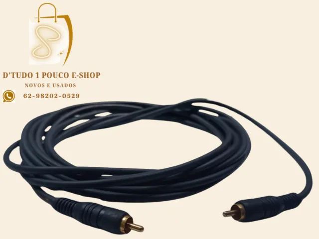  Cabo  5M RCA - AV, com conectores  conectores macho em ambas as extremidades