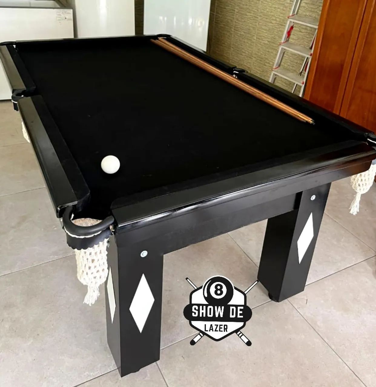 Sinuca Tipo Bilhar Premium Totalmente Preta - Foto 2