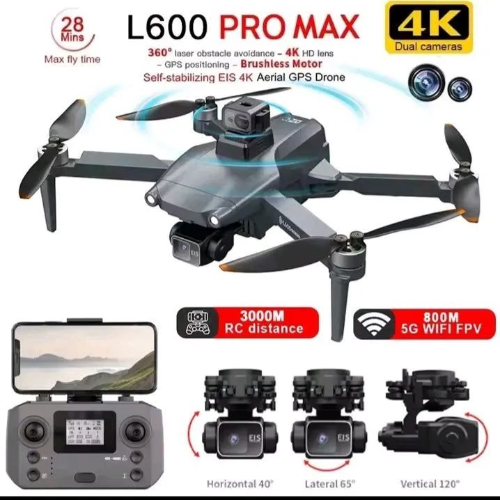 Drone l600 pro max com GPS e sensor de obstáculo  - Foto 2
