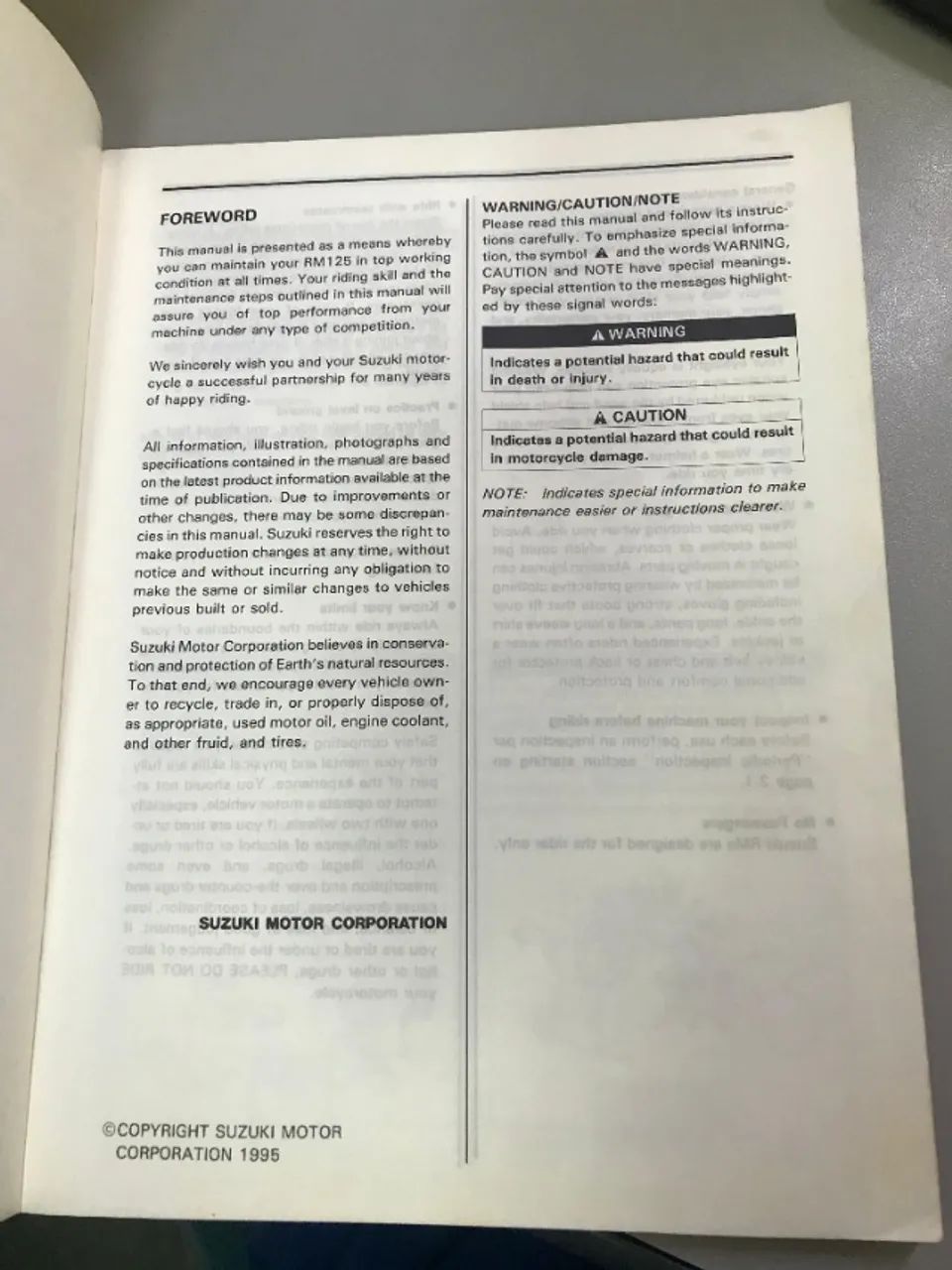 Manual original suzuki RM125 - Foto 2