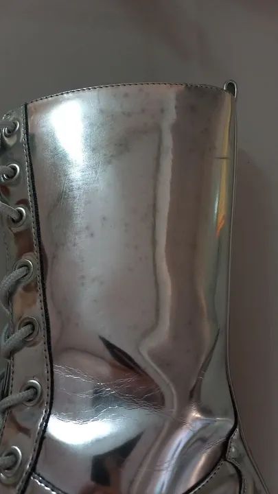 Botas Coturno Prateado Arezzo 37 - Foto 5