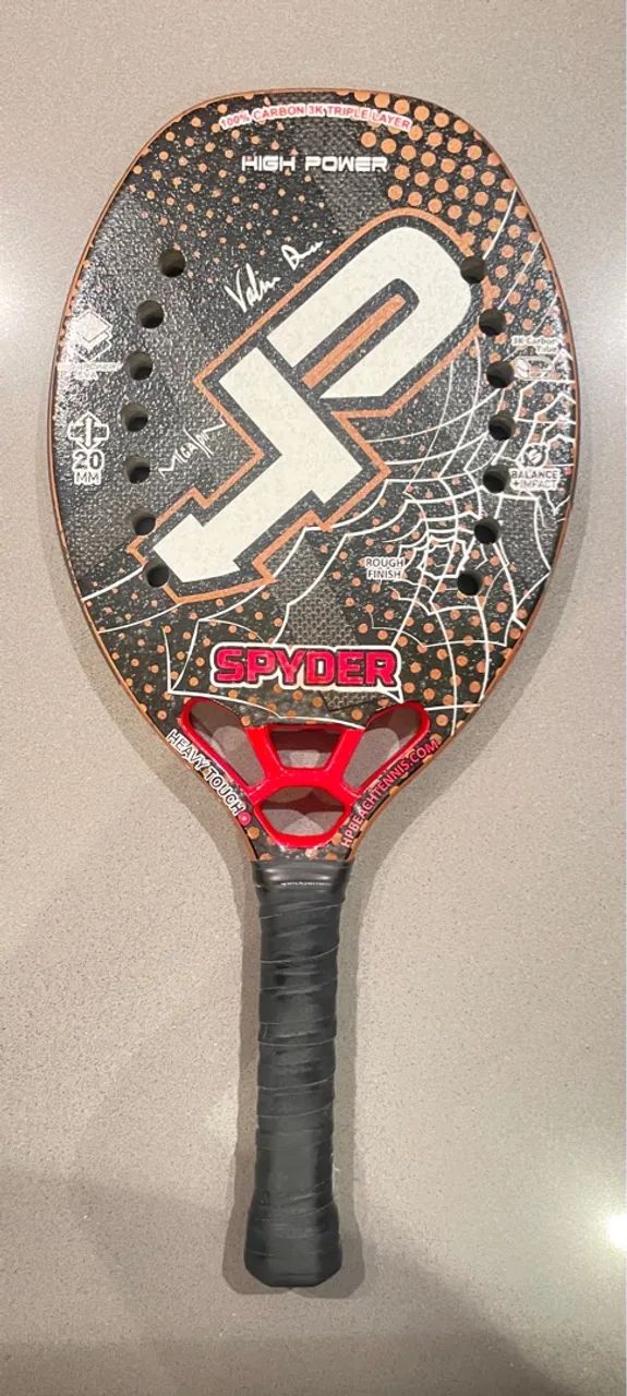 Raquete de Beach Tennis HP Spyder Nova Pouco Uso 100%carbon 3K Triple Layer usei 2x nova - Foto 5