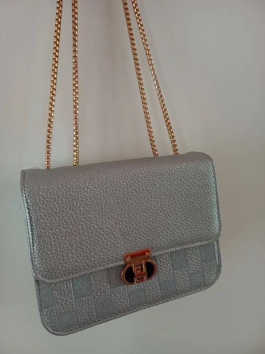 Bolsa de Ombro Prata - Foto 4