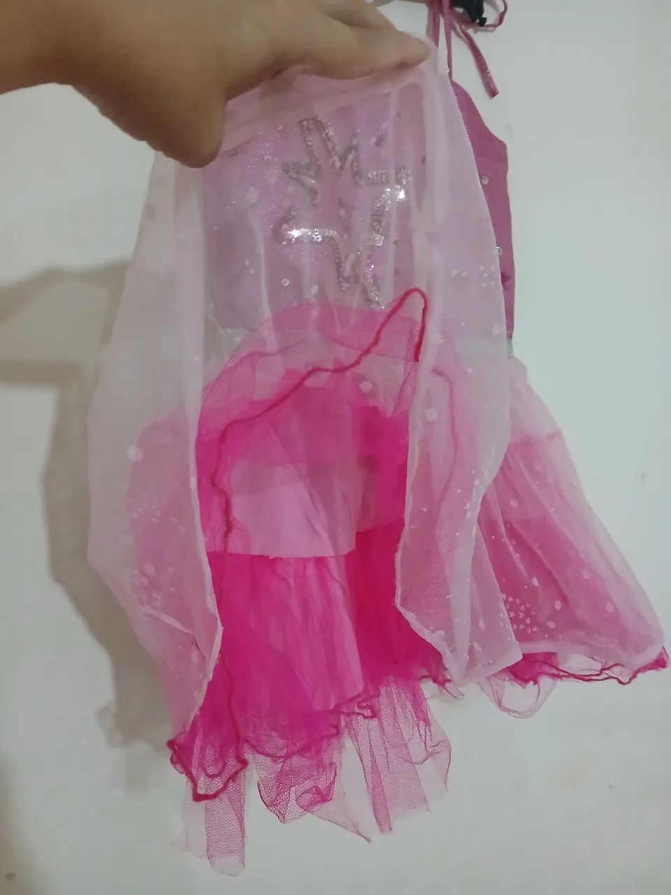 Vestido de Princesa Rosa com Paetês - Foto 4