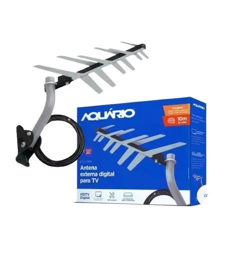 Antena Digital Externa Aquário 10m - HDTV