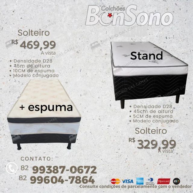 Cama solteiro D20, D28, D33, Unibox, base e colchão confira pronta entrega consulte  - Foto 4