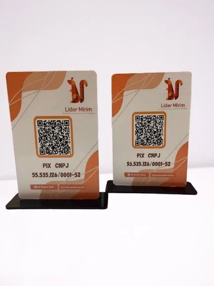 Placa Pix com QR Code