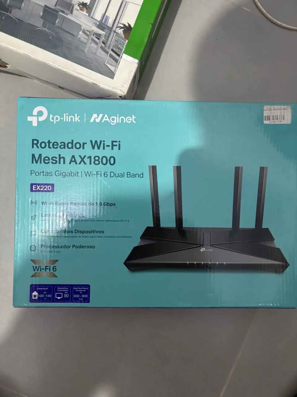 Roteador Wi-Fi Mesh TP-Link AX1800 EX220 - Wi-Fi 6