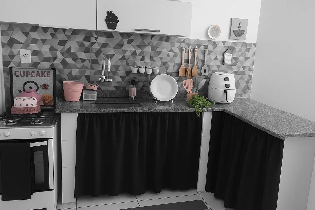 Cortina para Pia de Cozinha - Elegância e Funcionalidade