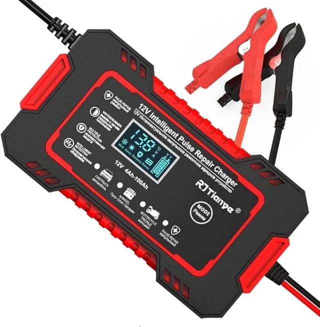 Tianye Carregador de bateria de carro 12V/6Amp automotivo inteligente mantenedor de bateri