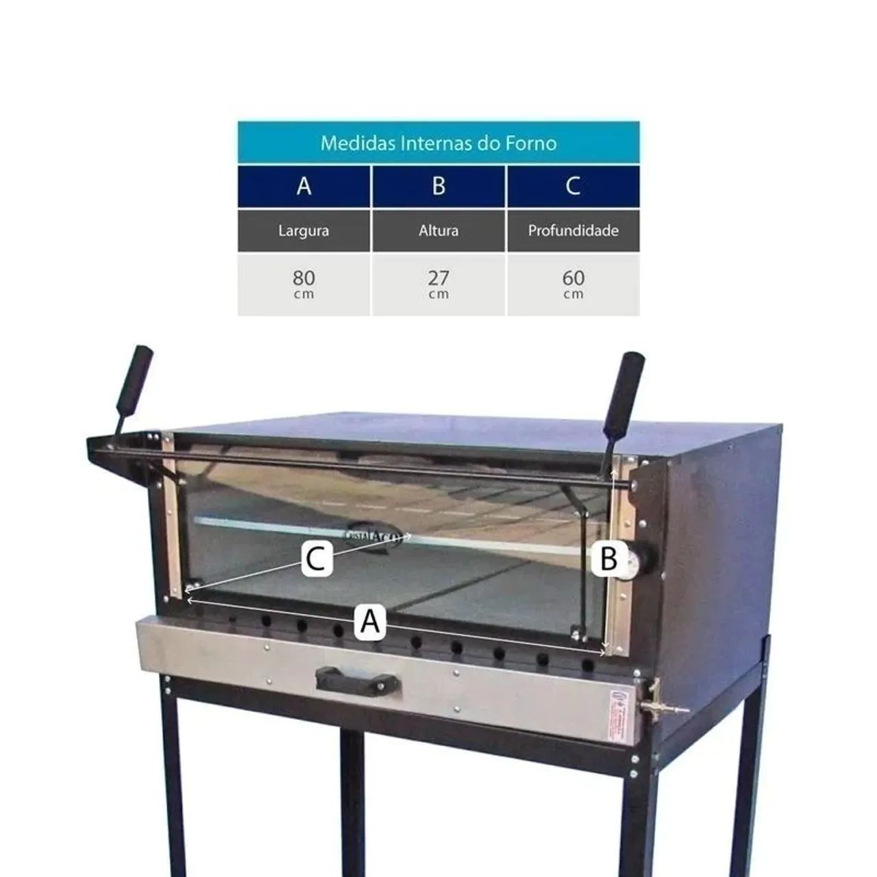 Forno para pizza cristal aço semi-novo - Foto 2