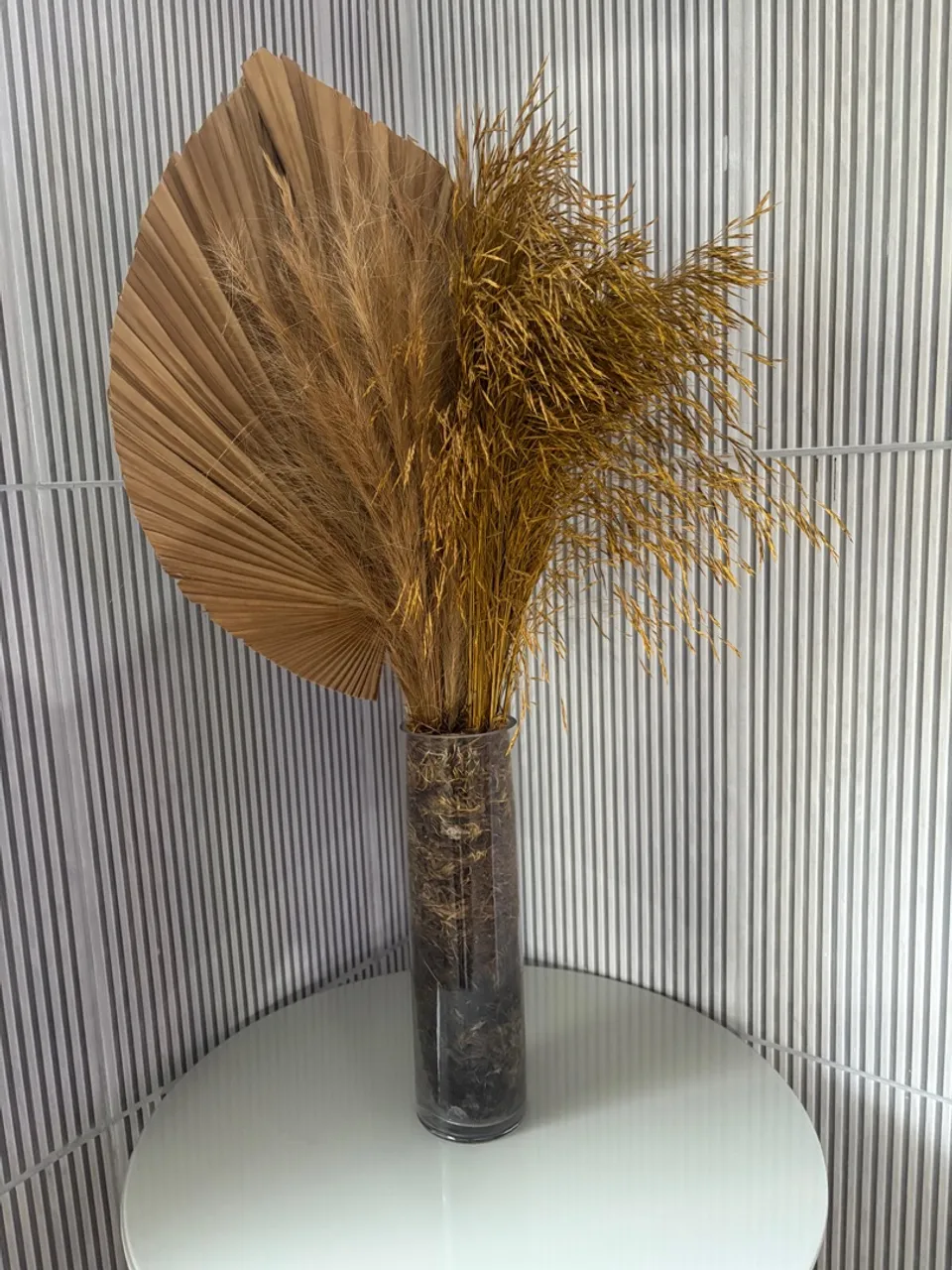 Arranjo Decorativo com Jarro de vidro - Estilo Natural chic