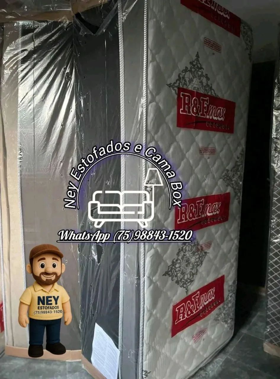 Cama Box Solteiro Espuma Dupla - Foto 3