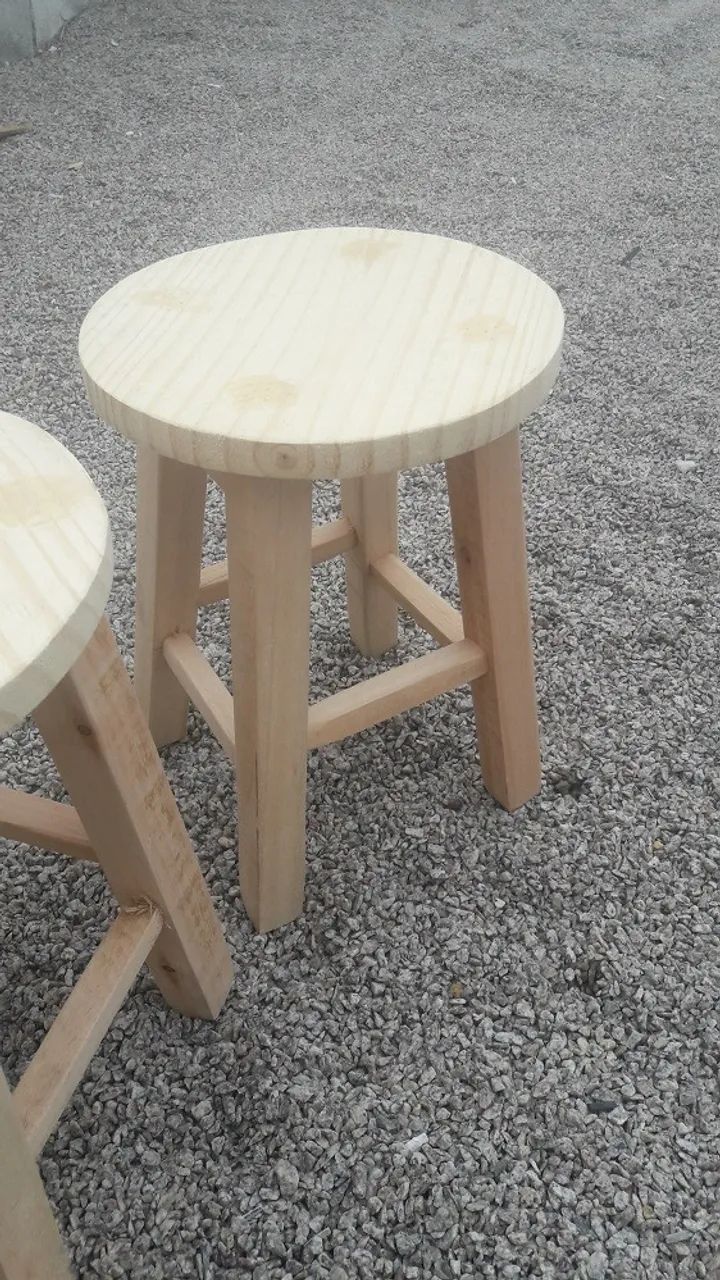 Banquetas tipo mocho com ou sem pintura, novas - Foto 2