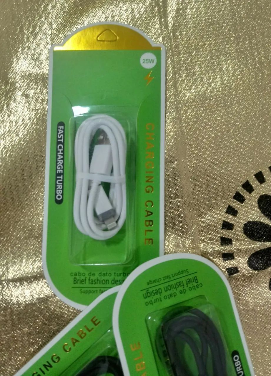 Cabo p Carregador Turbo 25w iPhone tipo C micro USB  - Foto 2