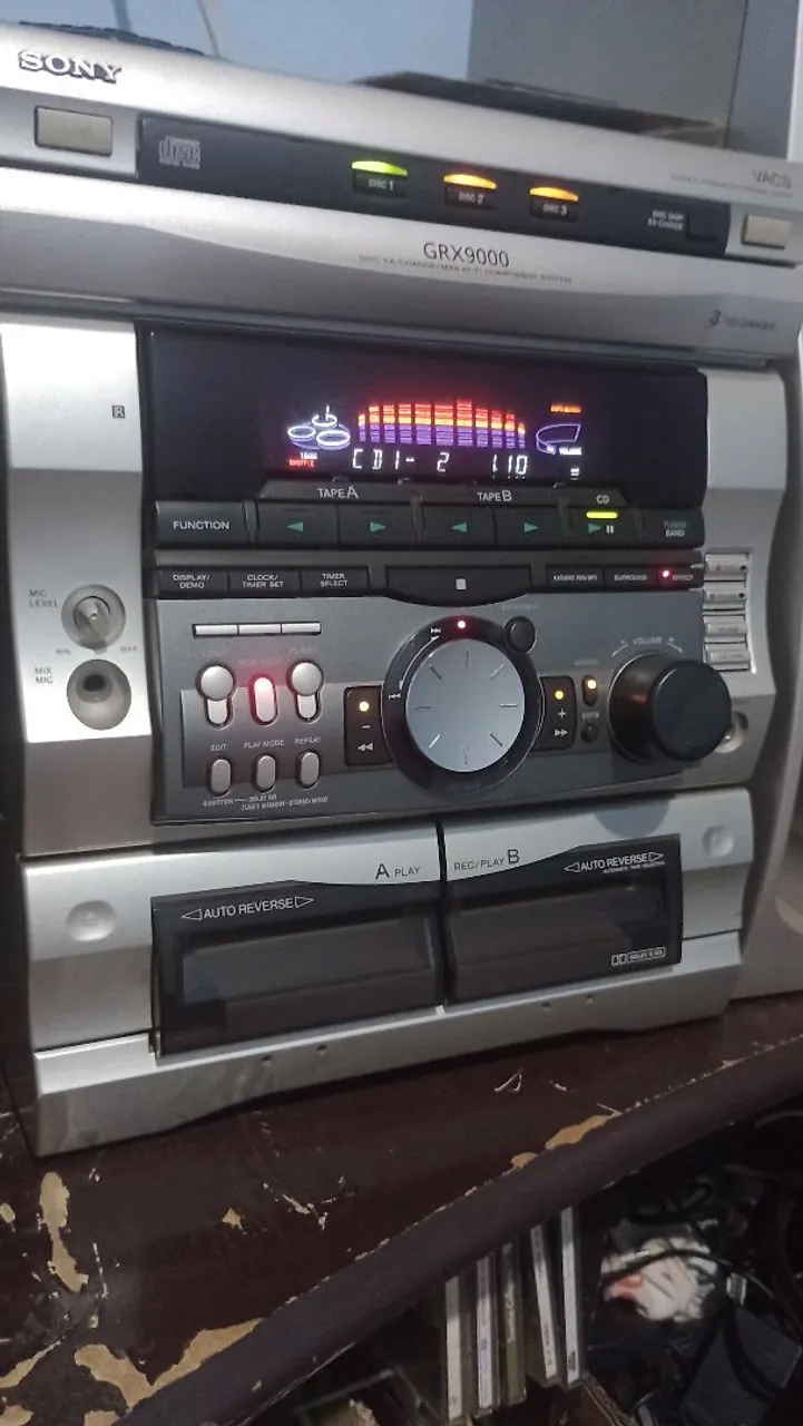 Aparelho de Som Sony GRX9000 - CD, Radio, Tape