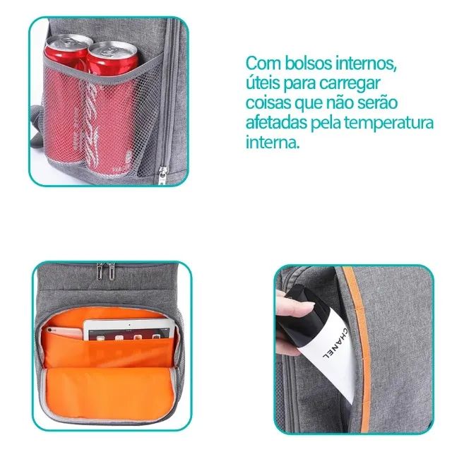 Mochila Térmica De Grande Capacidade 18L Impermeável  - Foto 3