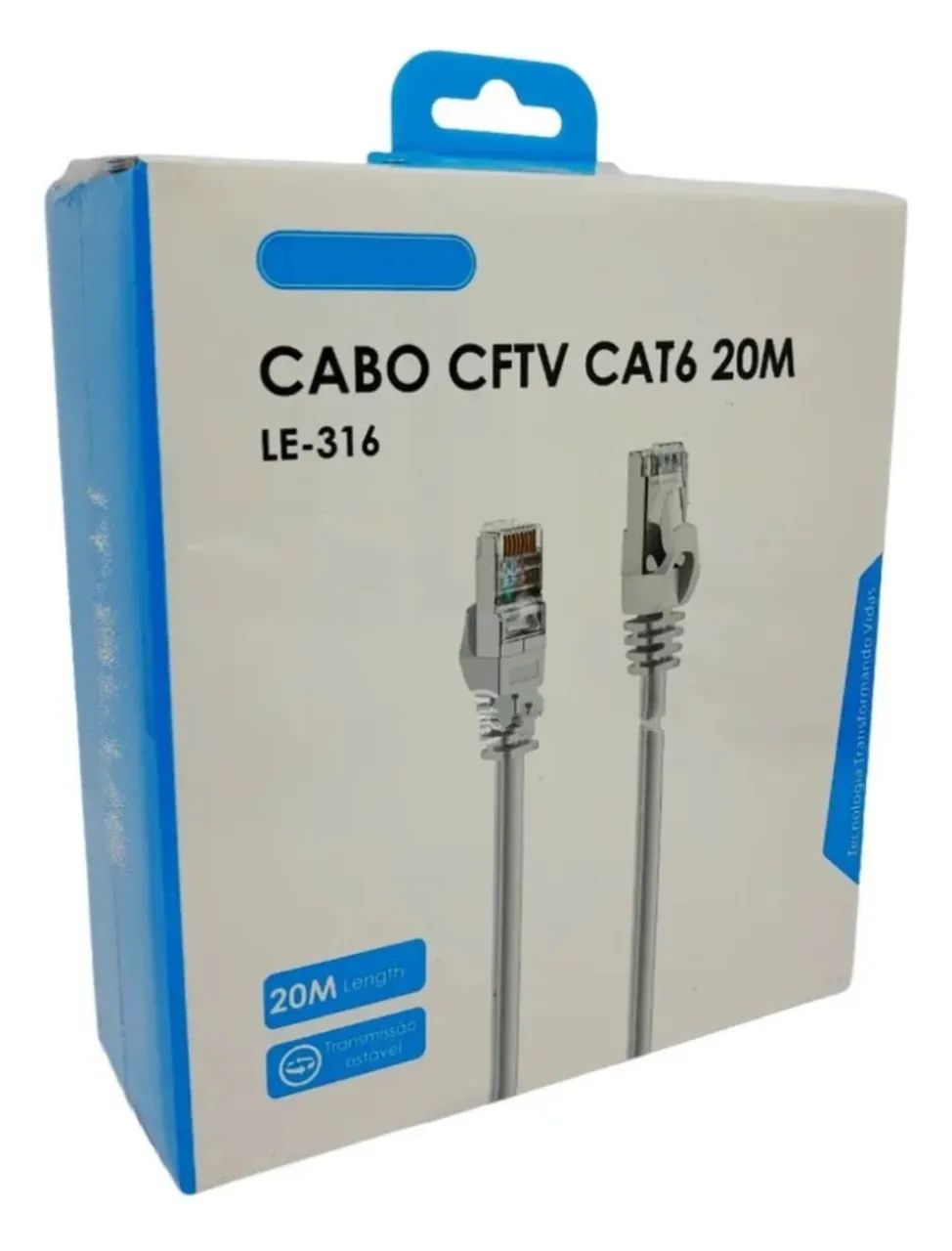 Cabo LAN de Rede CAT6 20 Metros RJ45