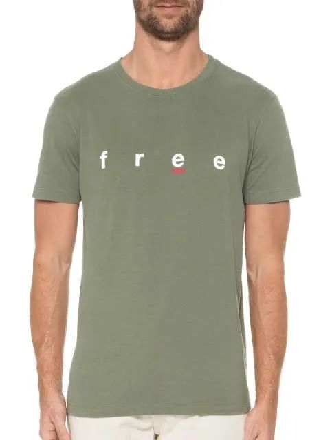 Camiseta Free Verde slim Osklen