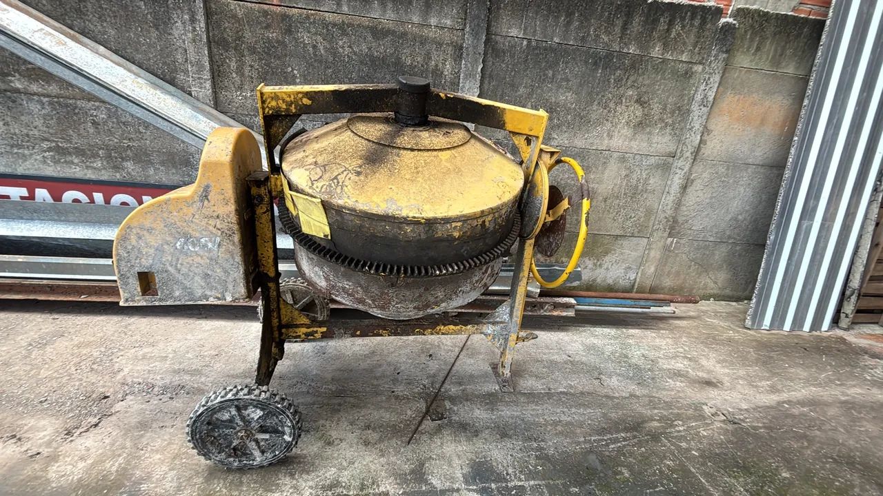 Betoneira 400L usada funcionando motor avaria no tambor  - Foto 5