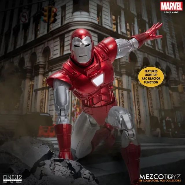 Marvel: Iron Man Silver Centurion One:12 Collective Action Figure by Mezco Toys - Foto 3