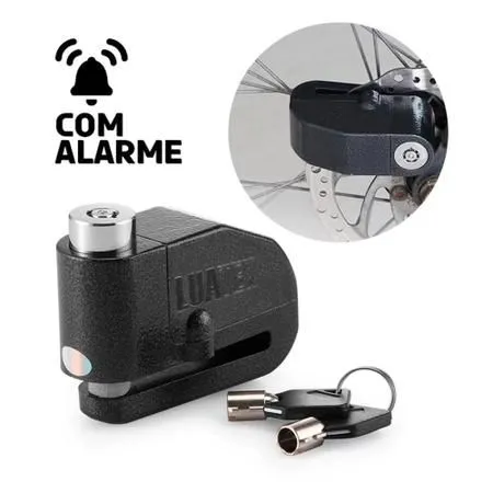 Trava Disco de Freio com Alarme para Moto - Segurança Garantida