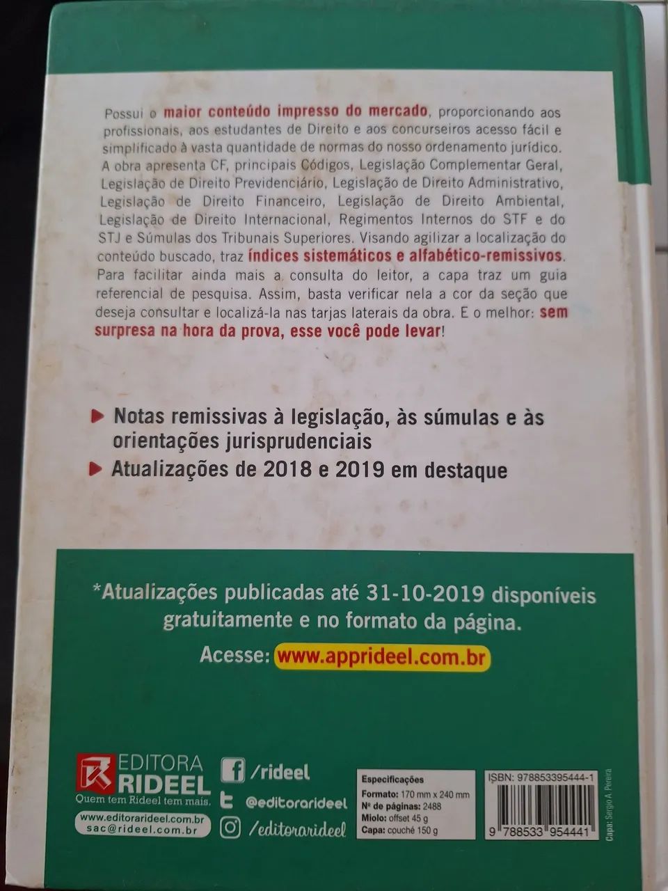 Vade Mecum Rideel 2019 - 28ª Edição - Direito - Foto 2