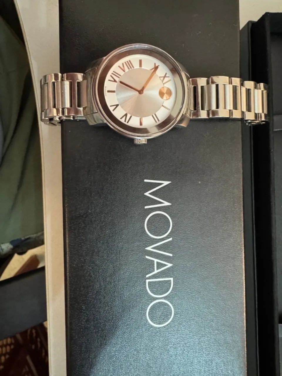 Relógio Feminino Movado Bold Prateado Prateado Rosa-claro - Foto 3