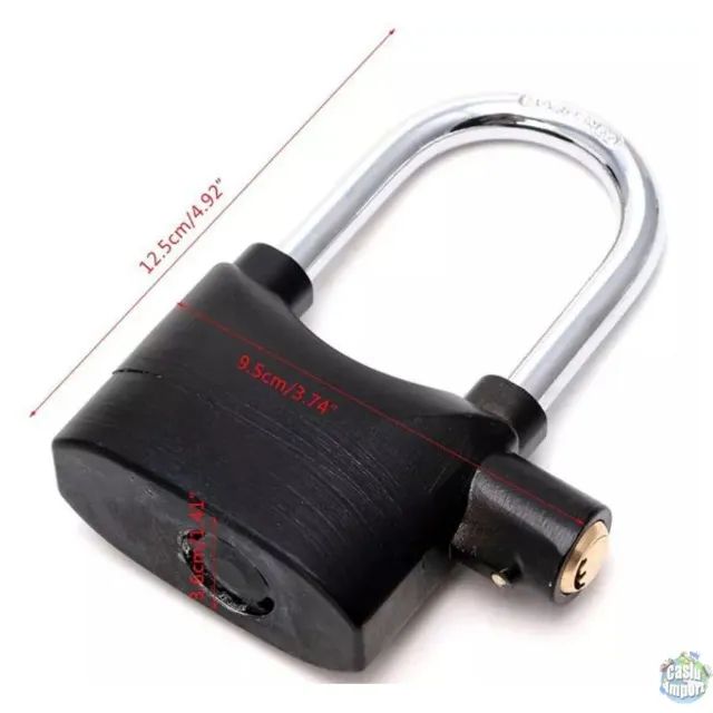 Cadeado grande com alarme antifurto - Foto 3
