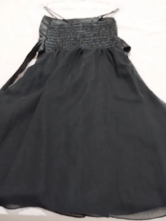 Vestido midi Preto de Seda - Foto 3