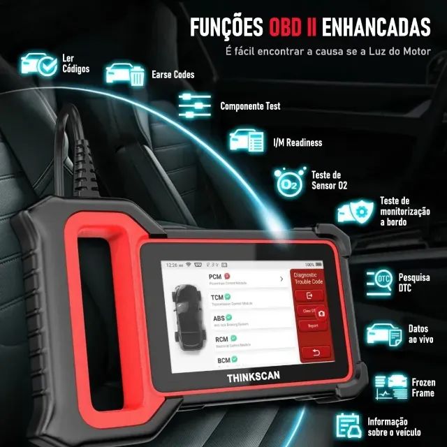 Thinkcar Thinkscan Plus S7 Automotivo Scanner OBD2 p/ AF ABS Óleo Ferramenta Profissional - Foto 5