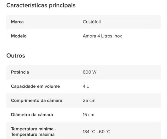 Autoclave Amora 4L + Cuba ultrassonônica Cristófoli - Foto 4