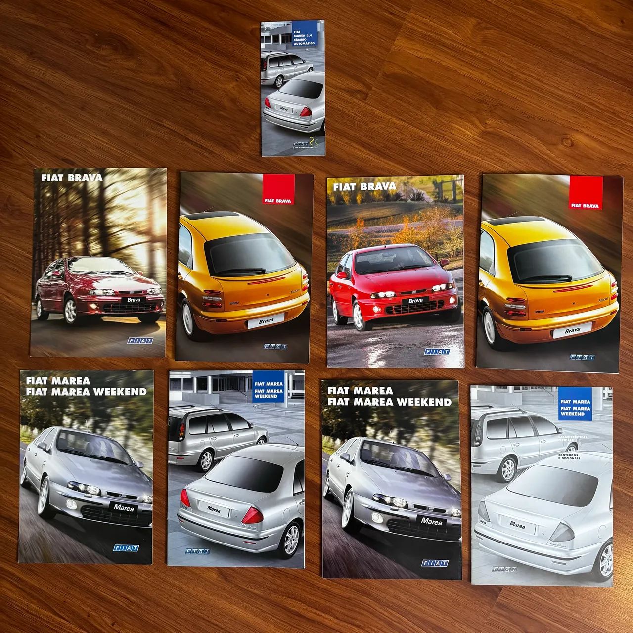 9 PROSPECTOS FOLDERS FIAT BRAVA E MAREA 150,00 CADA!