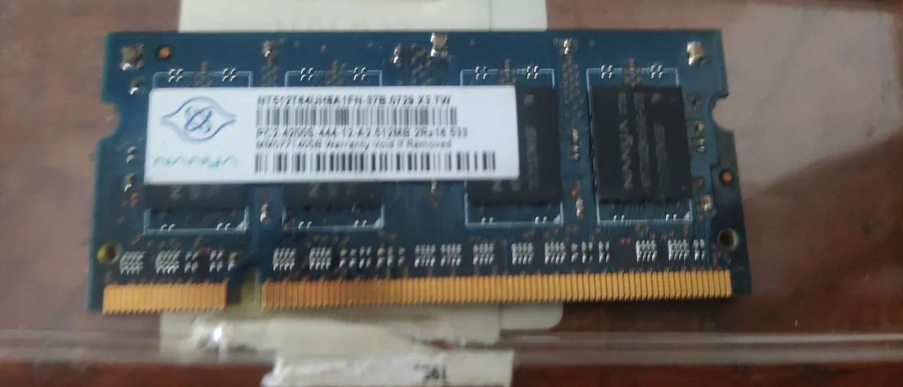 2x Memórias RAM DDR2 512MB - PC2-4200 (533MHz) - Funcionando - Foto 3