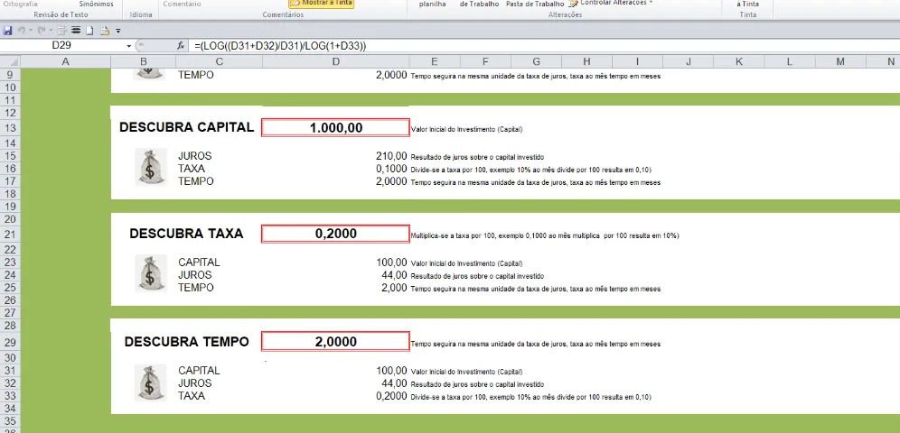 Planilha Completa De Cálculo De Juros Simples E Compostos 