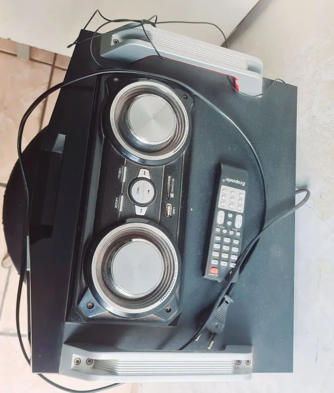 Caixa de som speaker ecopower ep 3806 USB FM  Bluetooth  - Foto 4