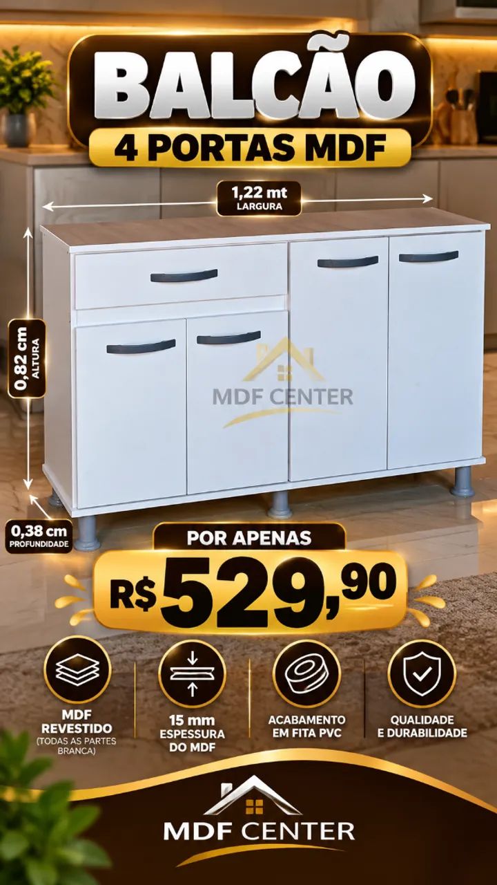 MÓVEIS EM MDF COM PREÇOS DE FÁBRICA  - Foto 4